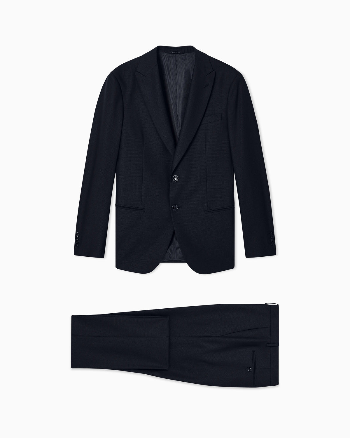 Single-breasted Soho Line suit in micro-textured virgin wool