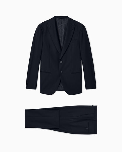 Single-breasted Soho Line suit in micro-textured virgin wool