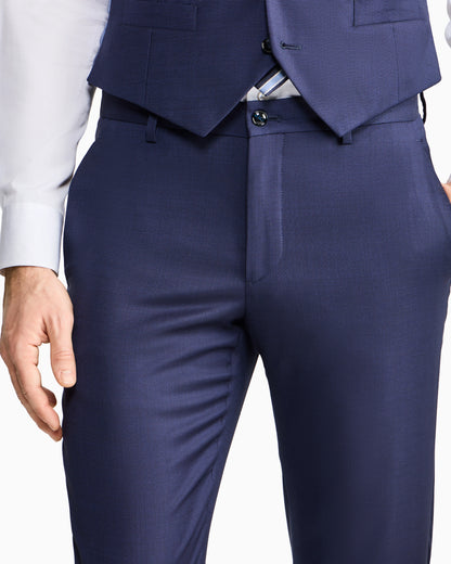 Soho Line, single-breasted, micro-armure wool suit
