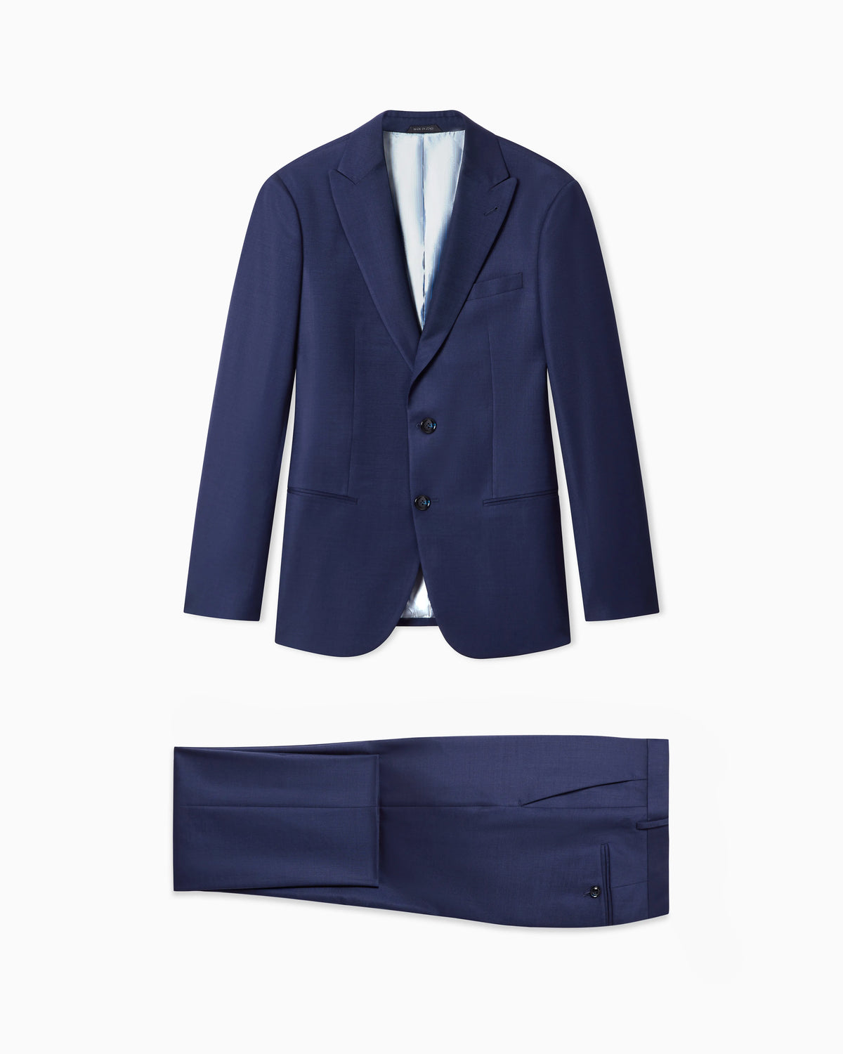 Soho Line, single-breasted, micro-armure wool suit