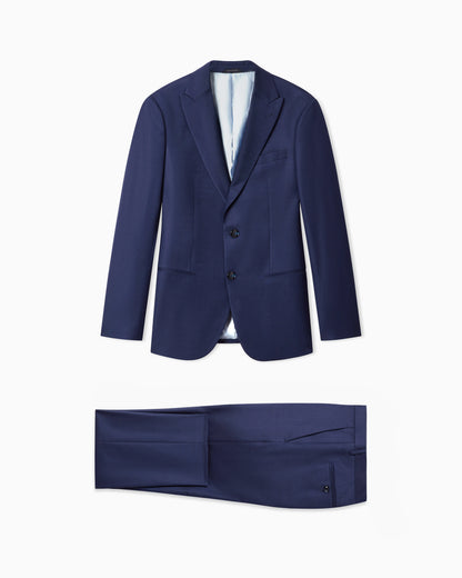 Soho Line, single-breasted, micro-armure wool suit