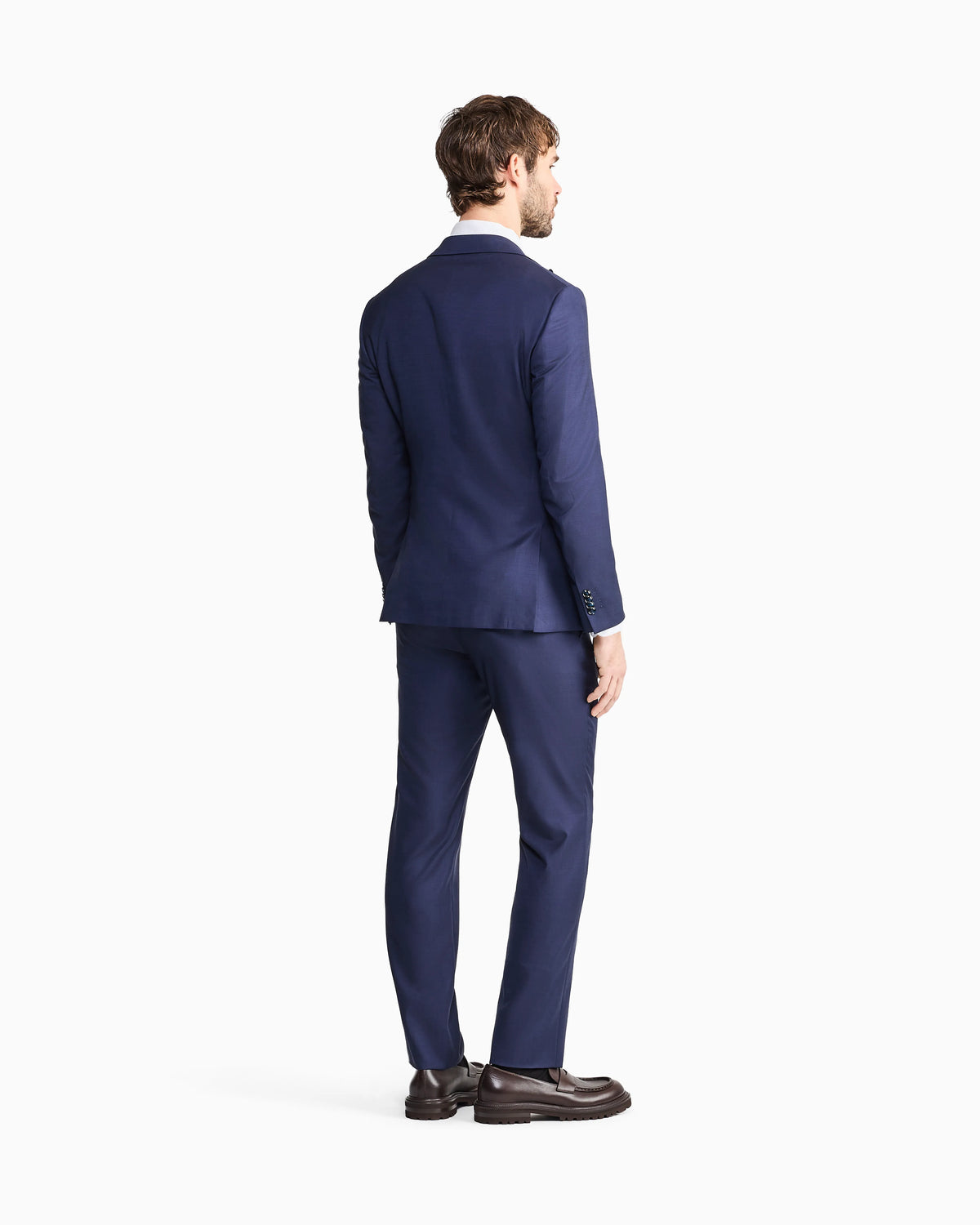 Soho Line, single-breasted, micro-armure wool suit