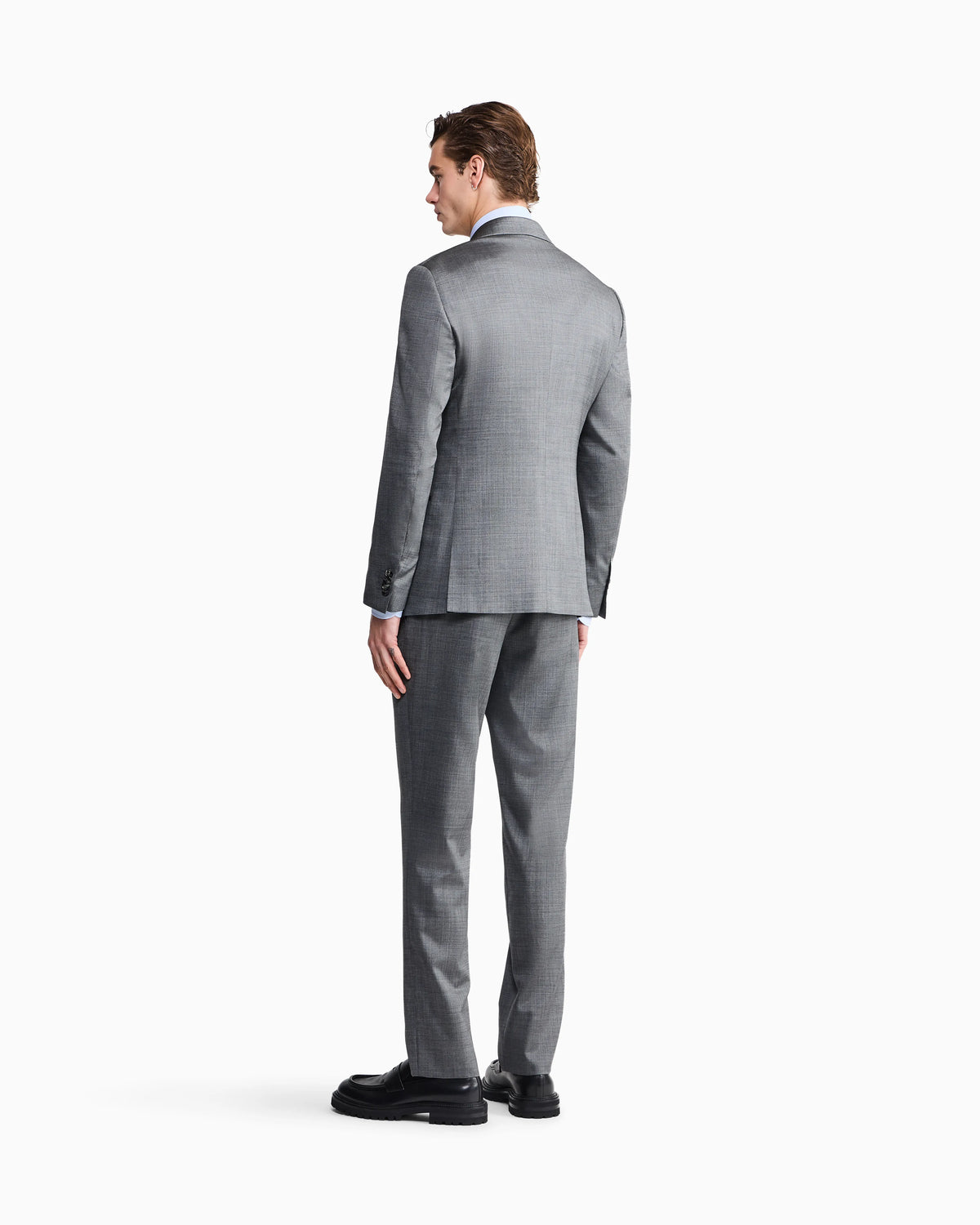 Soho Line single-breasted suit in wool and silk