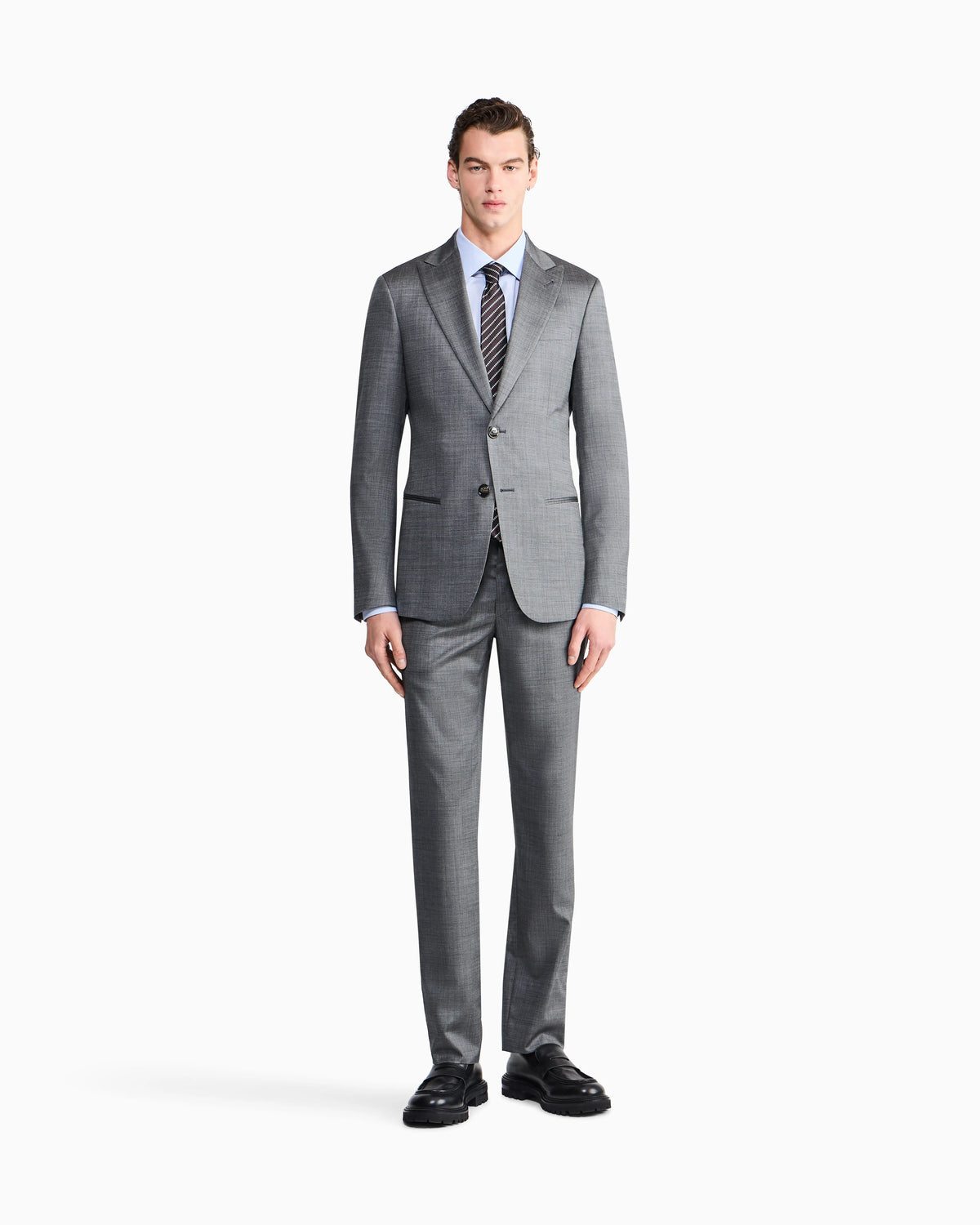 Soho Line single-breasted suit in wool and silk