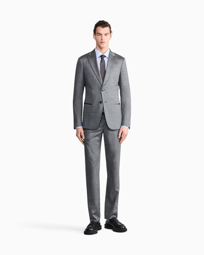Soho Line single-breasted suit in wool and silk