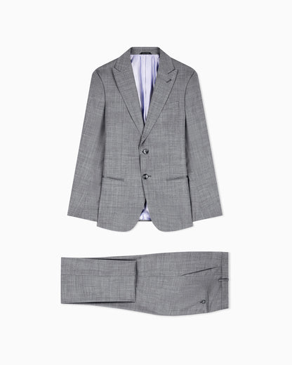Soho Line single-breasted suit in wool and silk