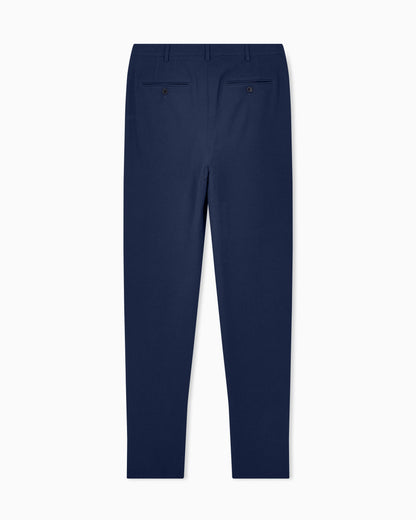 Wool seersucker double-pleat trousers