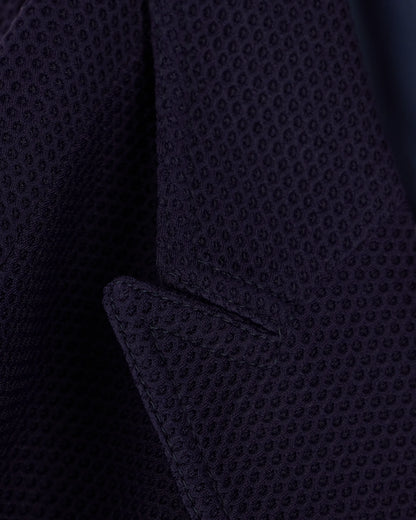 Single-breasted jacket in technical waffle fabric