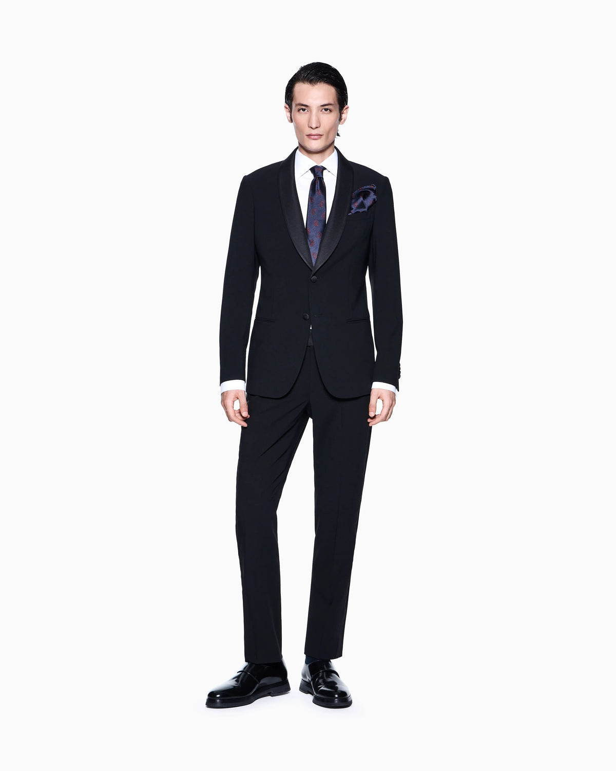 Soho Line single-breasted tuxedo in wool crêpe