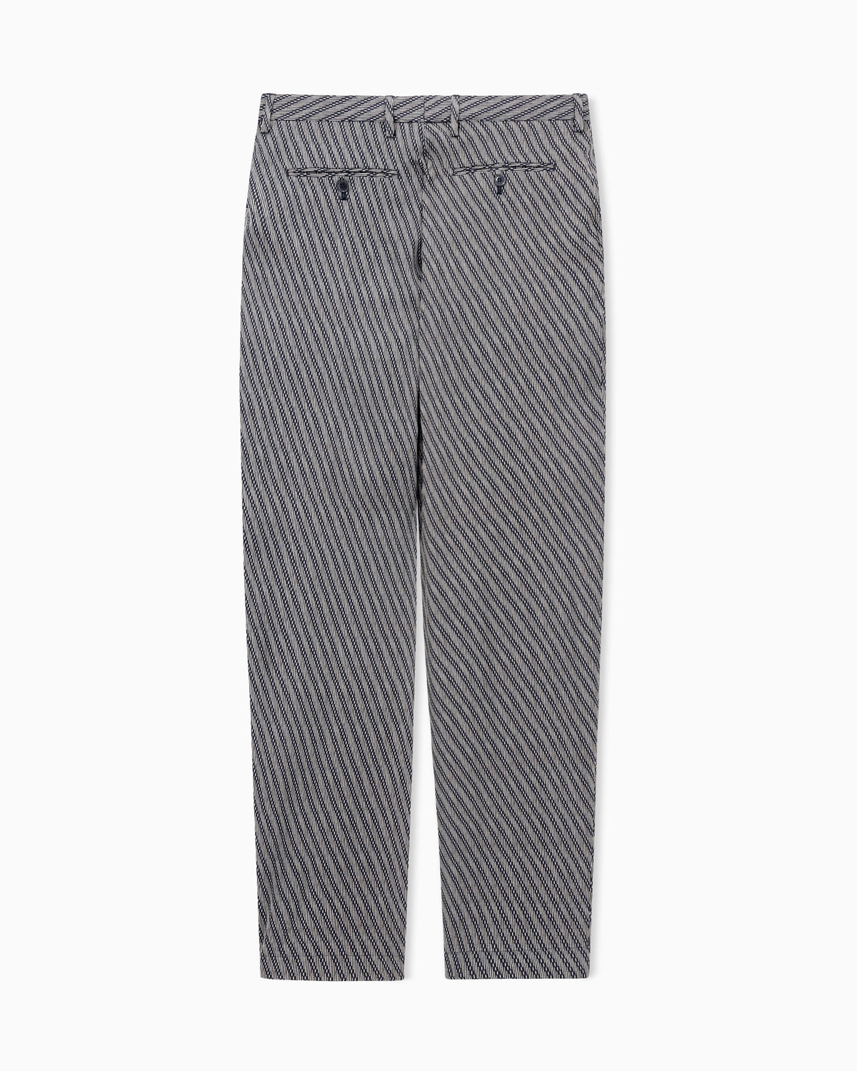 Trousers in Lyocell and silk with pleats and a diagonal print