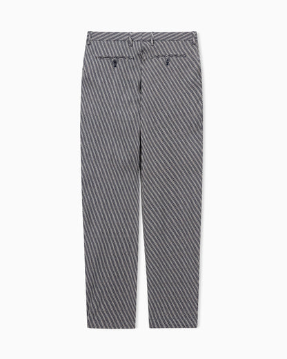 Trousers in Lyocell and silk with pleats and a diagonal print