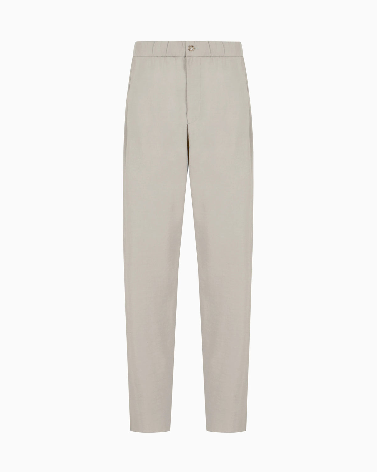 Washed, silk-blend, single-pleat trousers