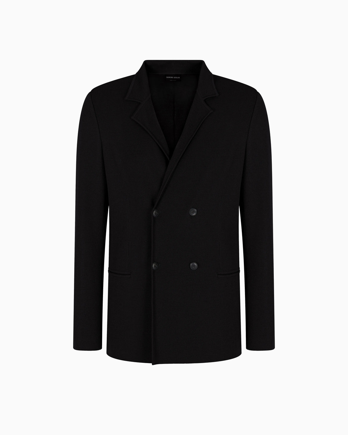 Double-breasted jacket in virgin wool and cashmere
