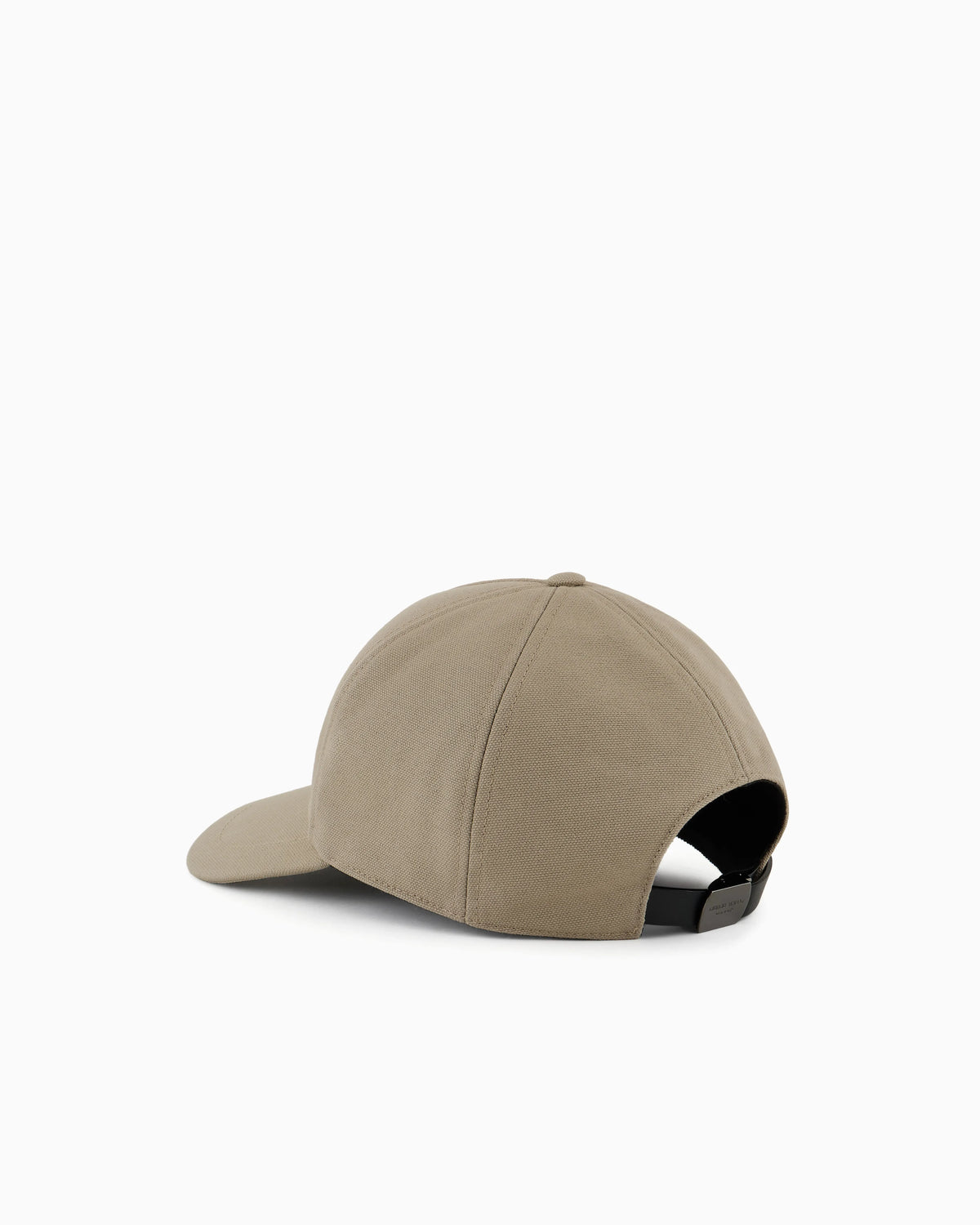 Cotton baseball cap with leather logo