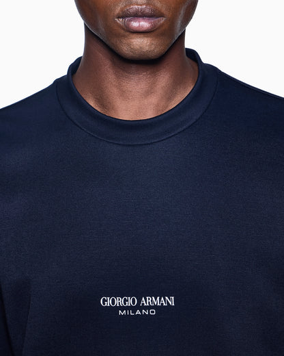 Micromodal jersey crew-neck sweatshirt
