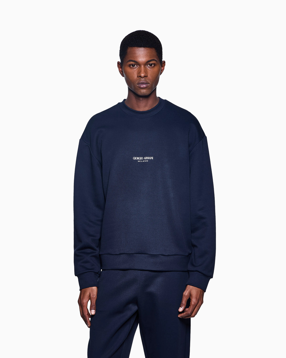 Micromodal jersey crew-neck sweatshirt