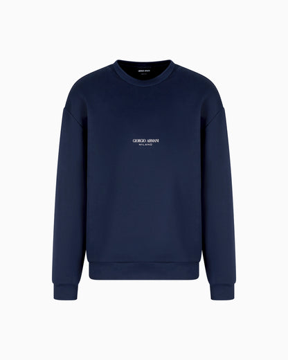 Micromodal jersey crew-neck sweatshirt