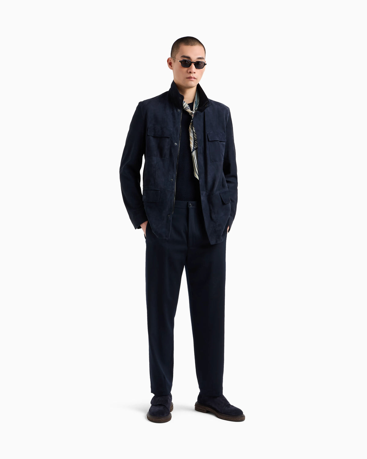 Suede safari jacket