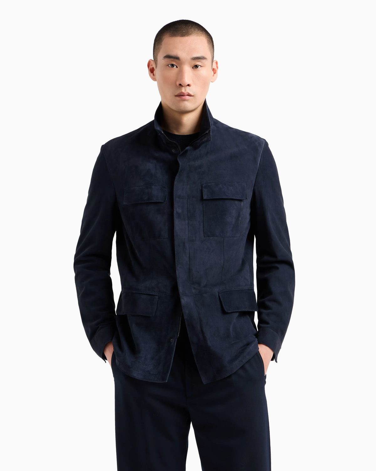 Suede safari jacket