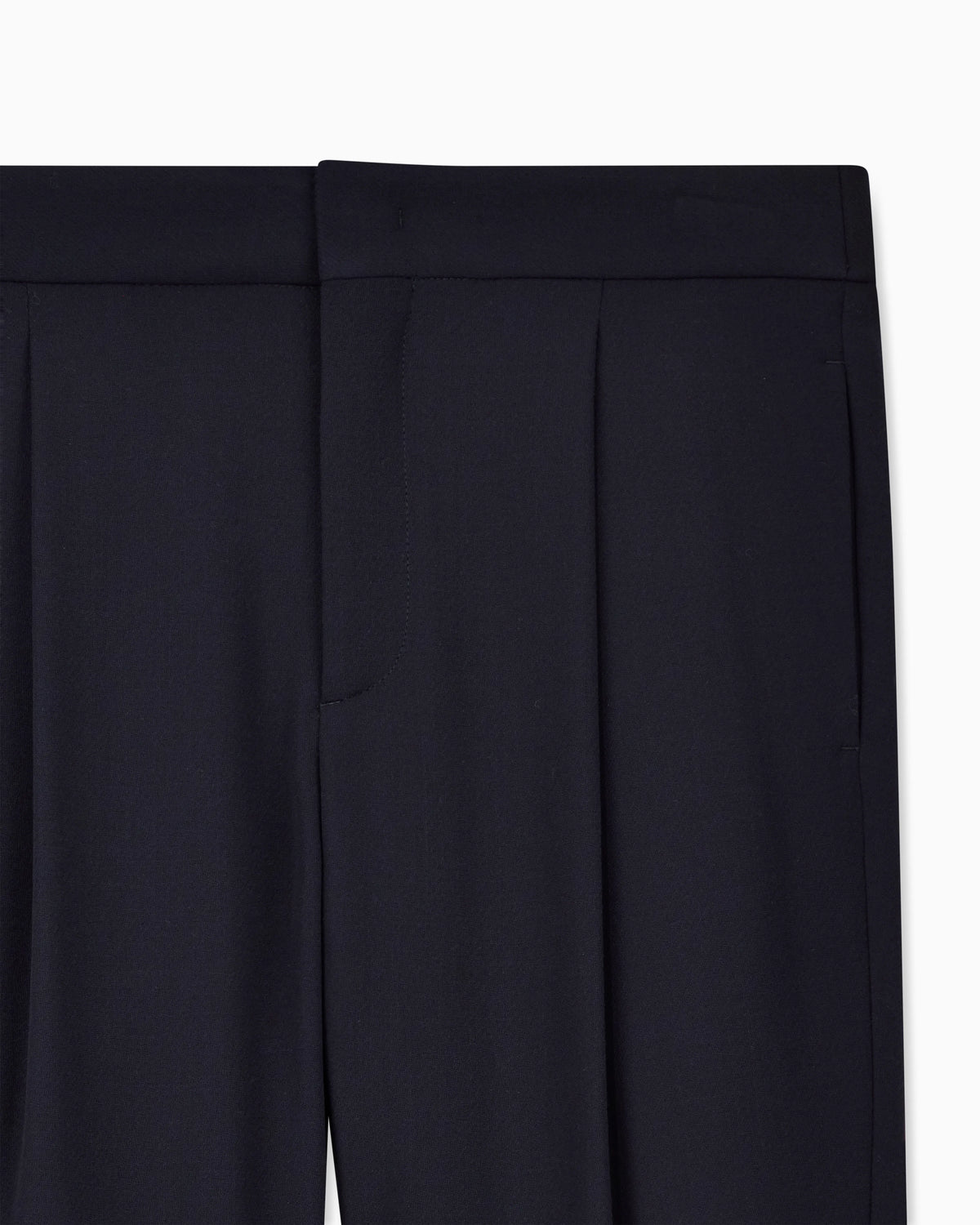 Single-pleat wool-crêpe trousers