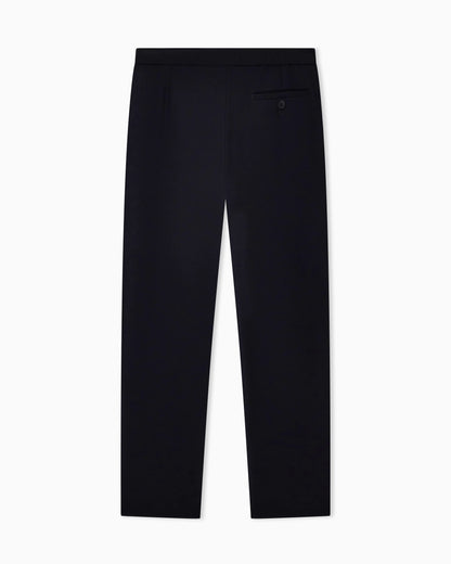 Single-pleat wool-crêpe trousers