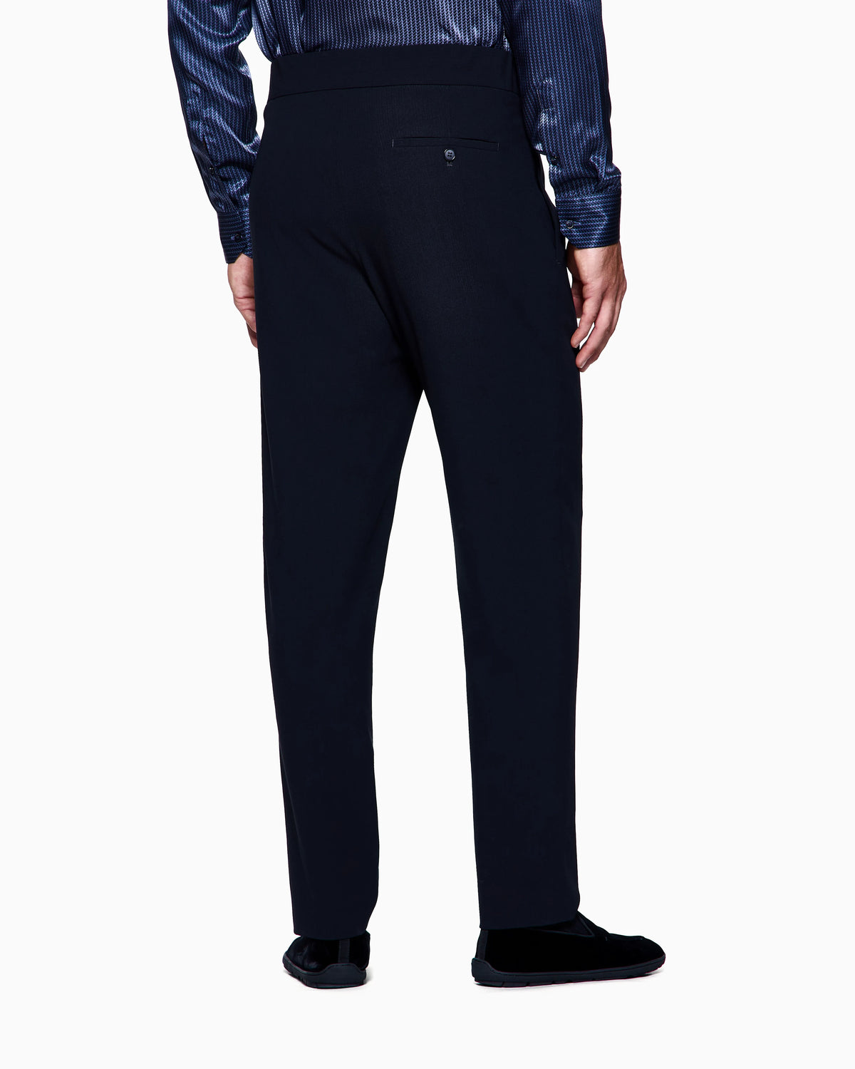 Single-dart, wool-crêpe trousers
