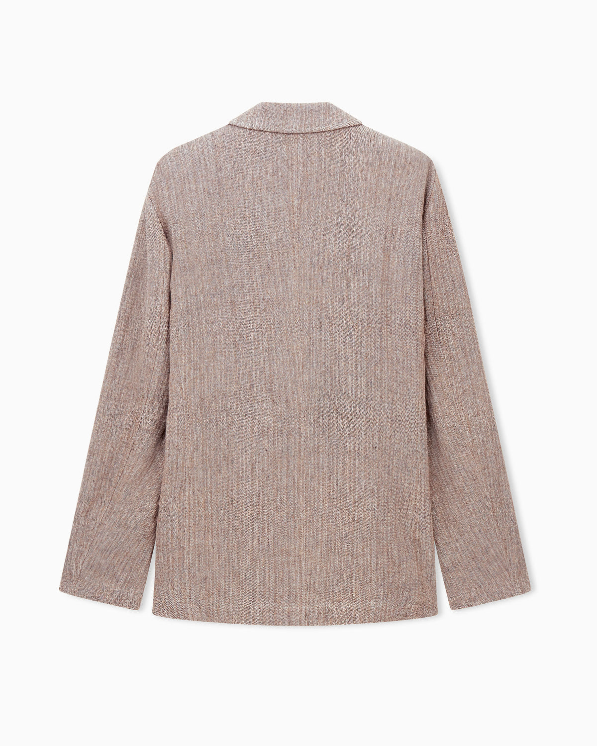 Double-breasted jacket in a mouliné linen jacquard