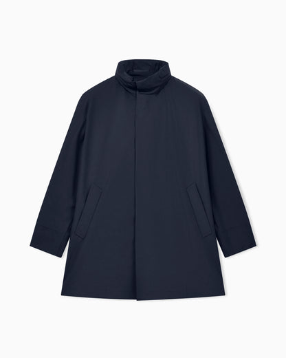 Stretch nylon pea coat