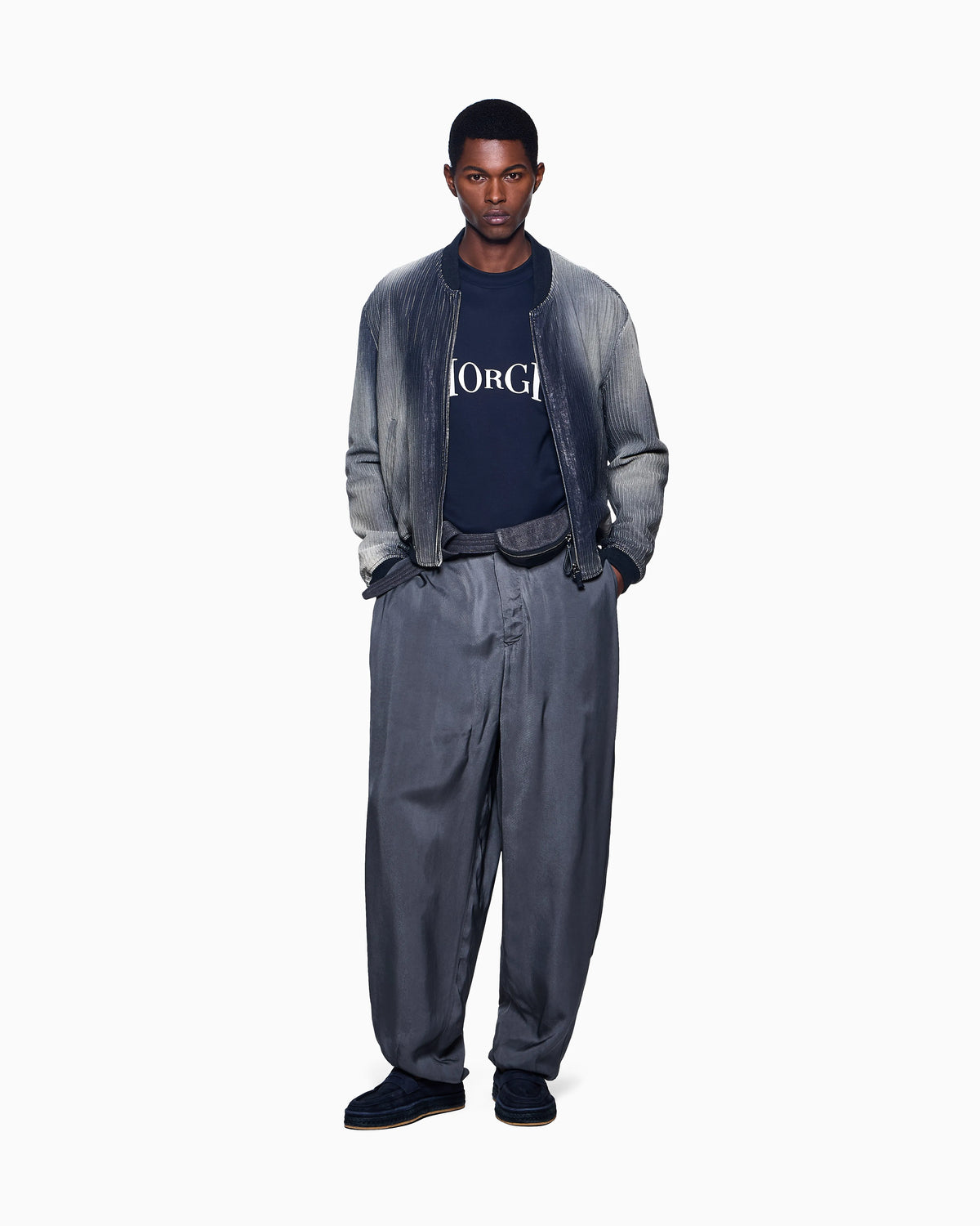 Micromodal jersey crew-neck sweatshirt