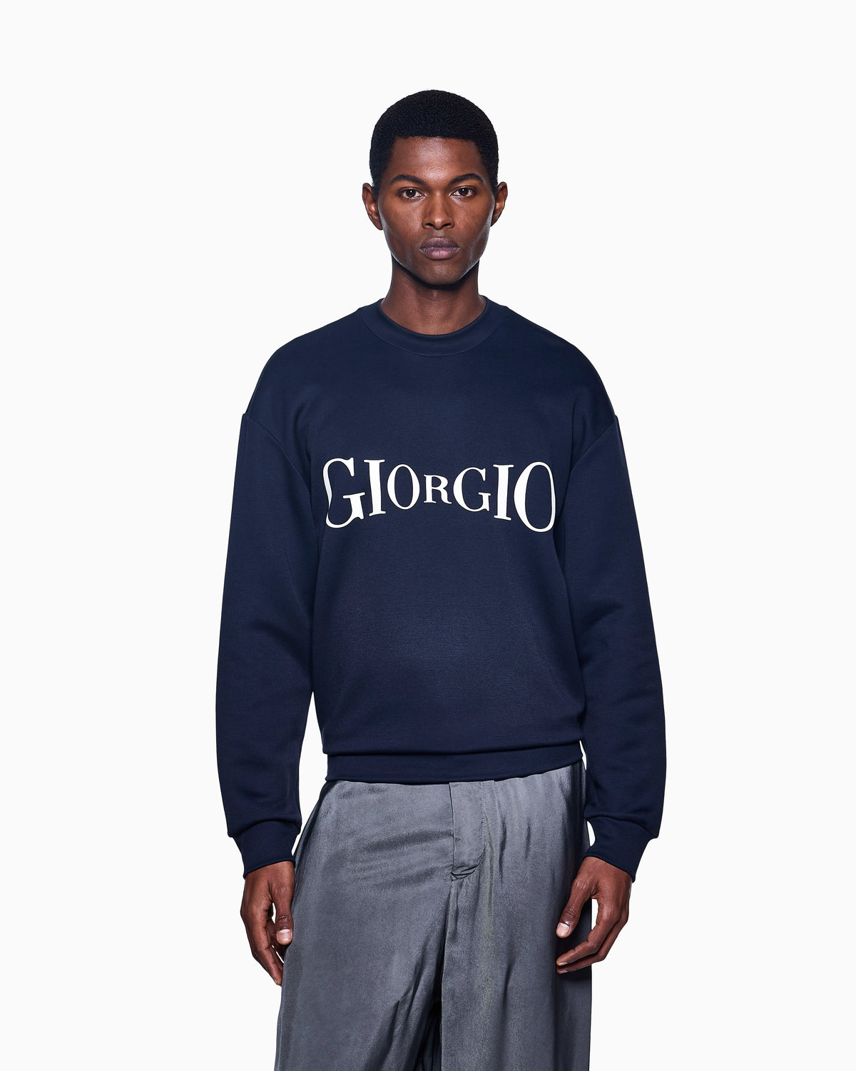 Micromodal jersey crew-neck sweatshirt