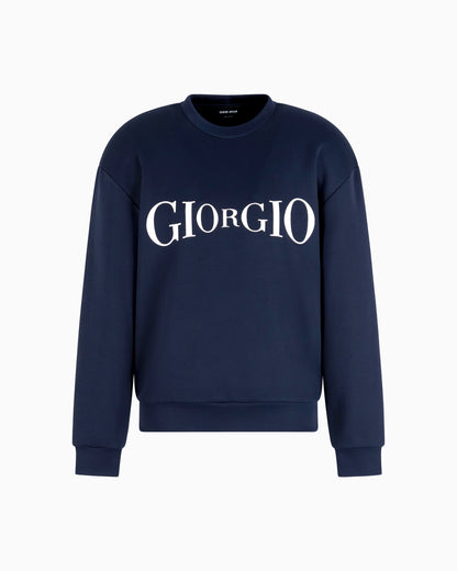 Micromodal jersey crew-neck sweatshirt