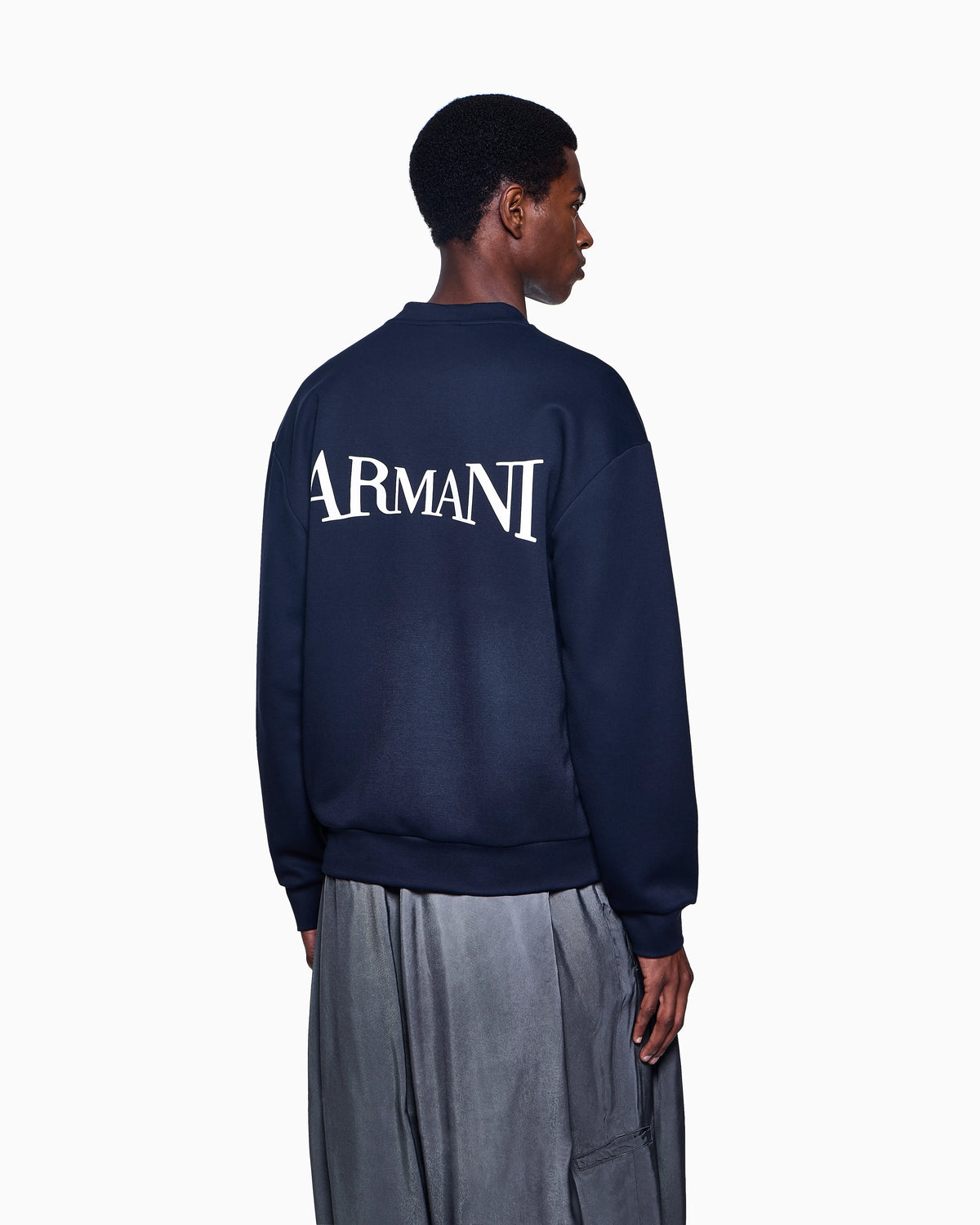 Micromodal jersey crew-neck sweatshirt