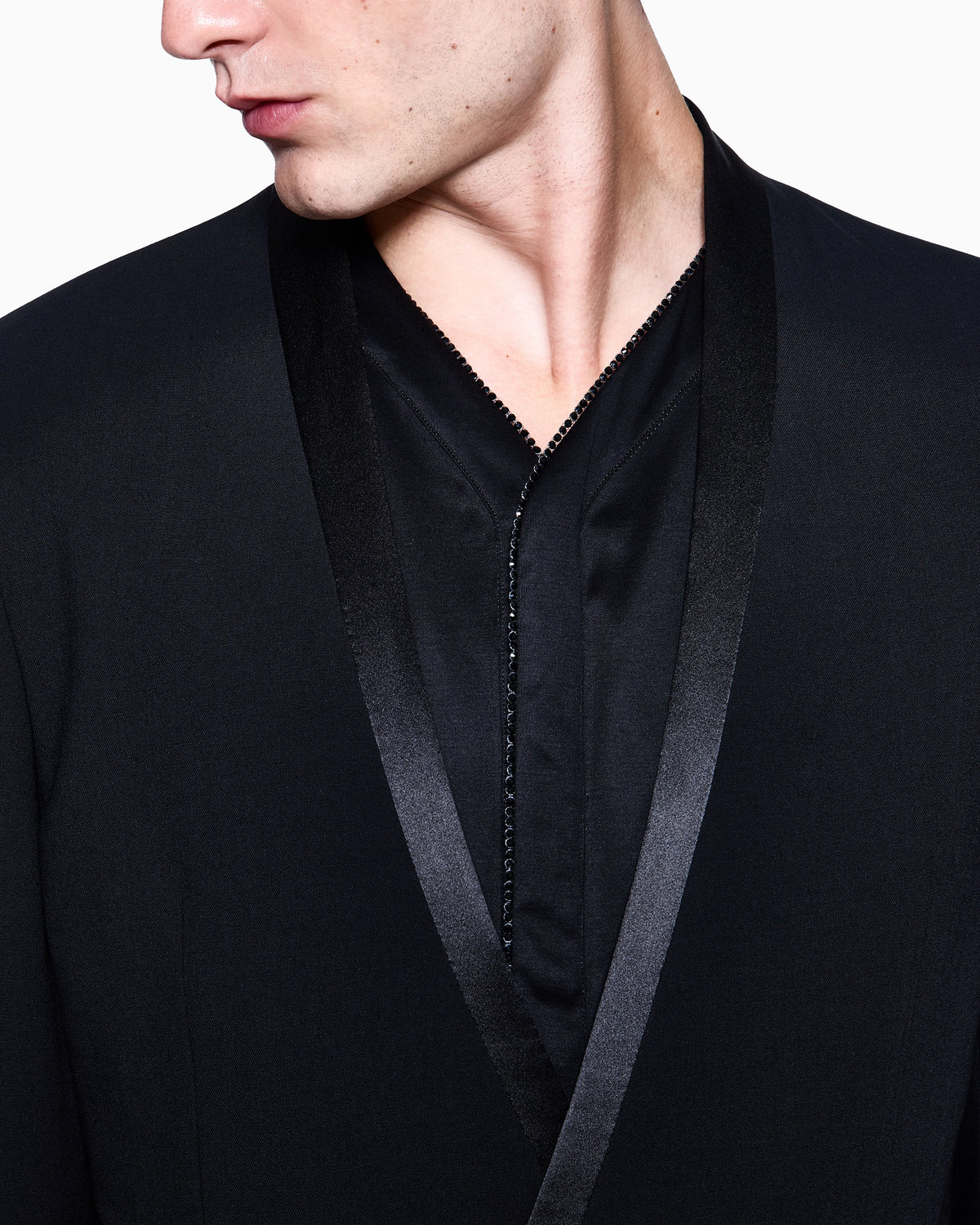 wool-crêpe double-breasted jacket