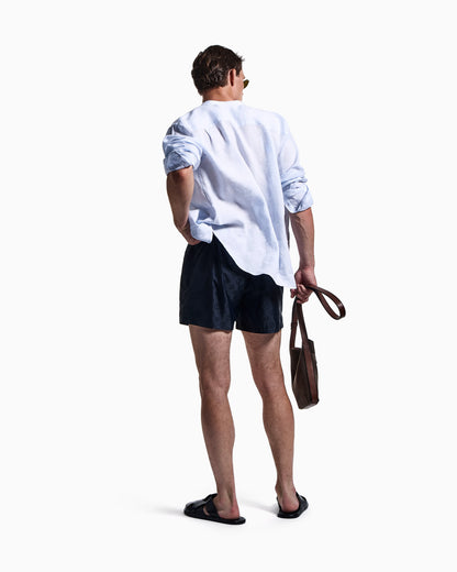 Monogram swim trunks