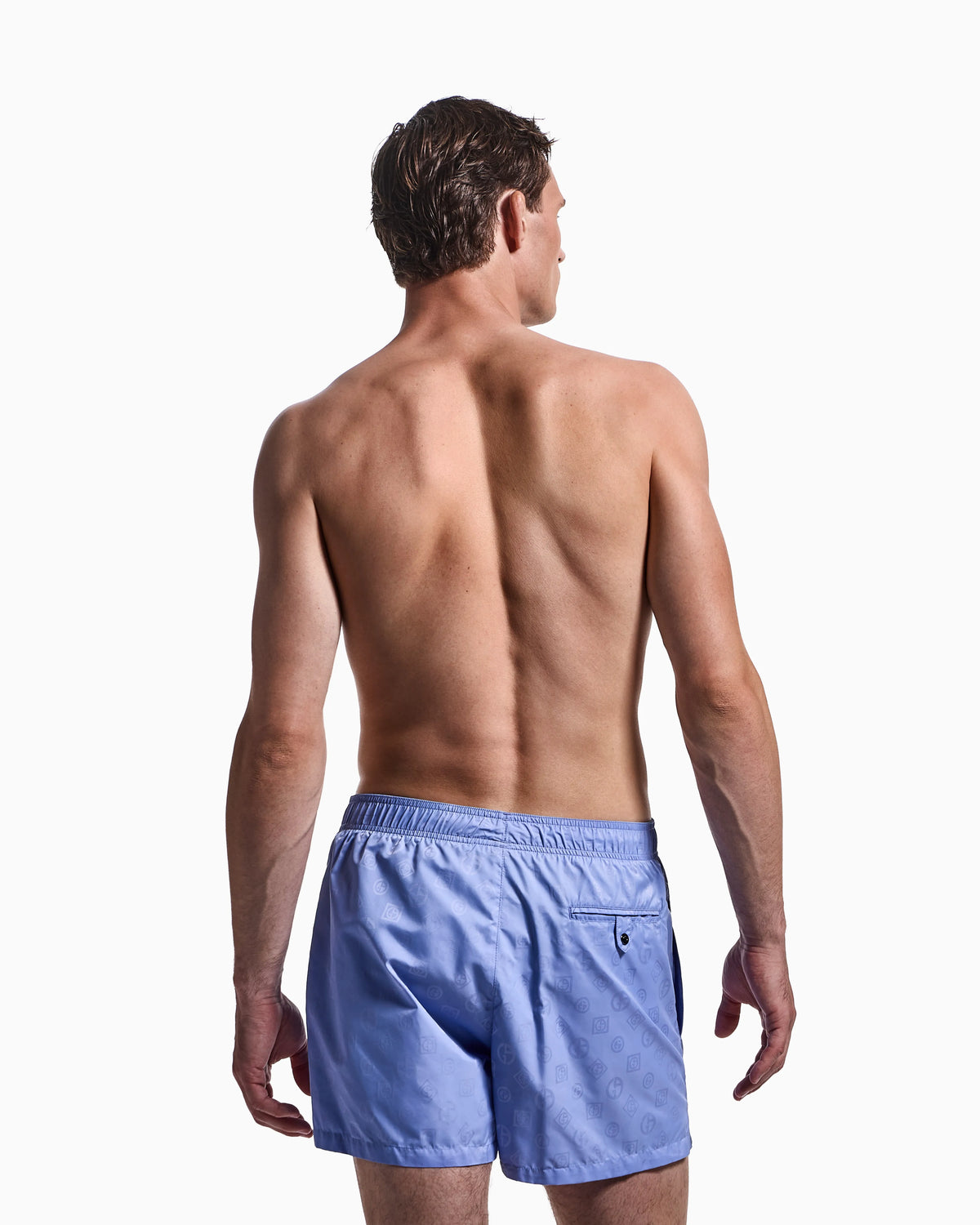 Monogram swim trunks