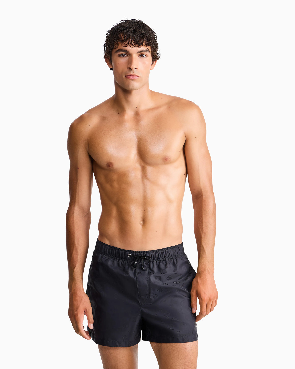 Monogram swim trunks