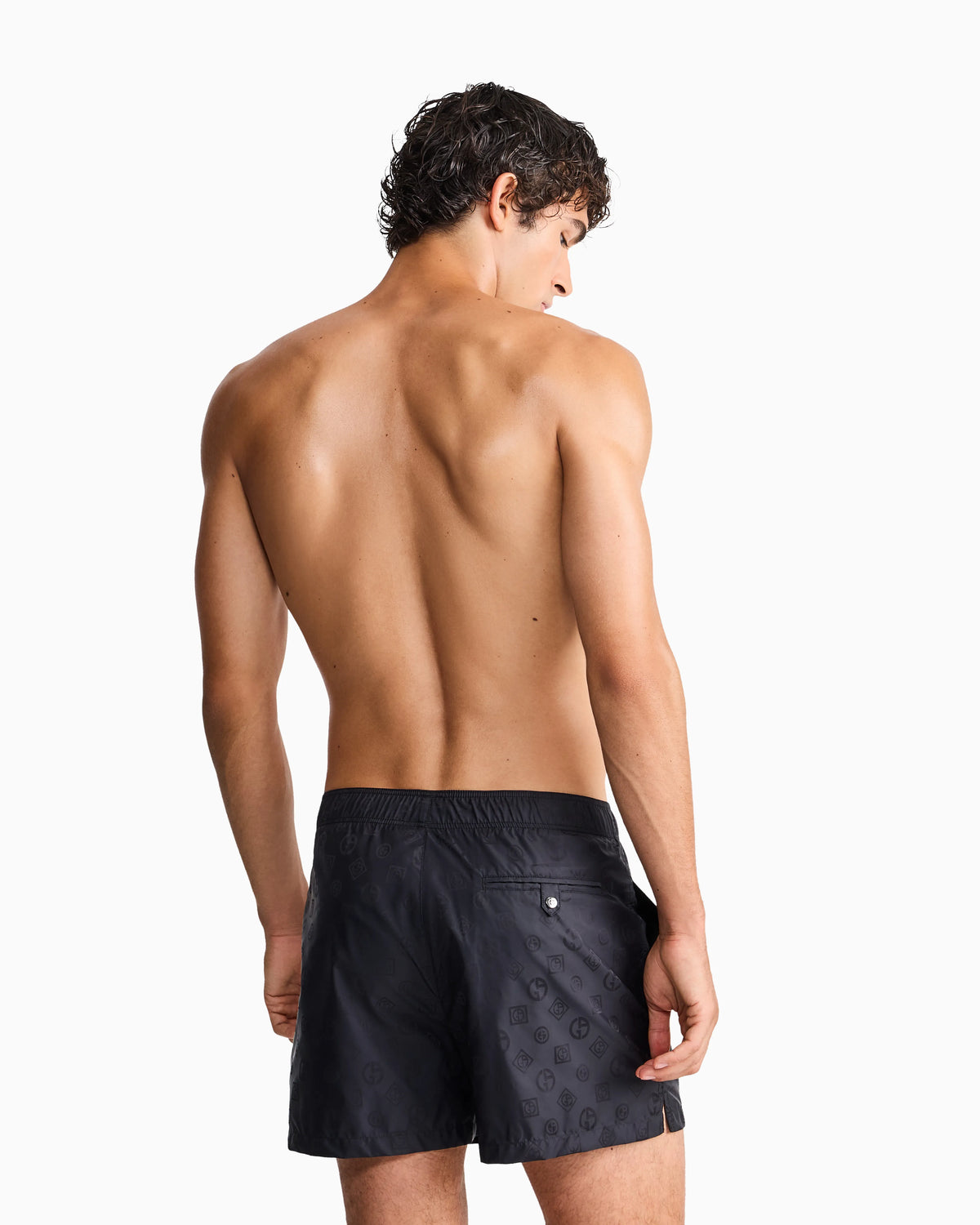 Monogram swim trunks