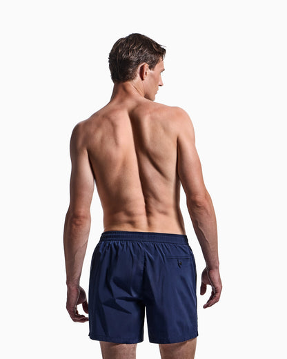 Elastic waist swim trunks