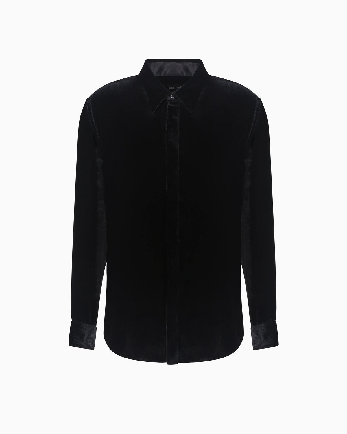 Slim-fit velvet shirt