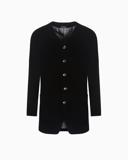 Heritage Line single-breasted velvet jacket