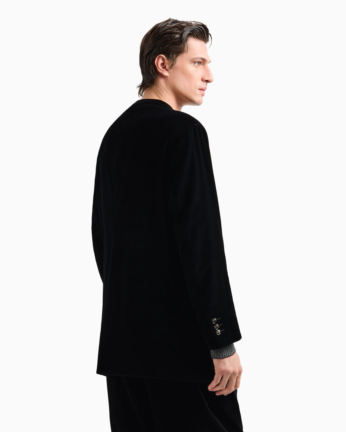 Heritage Line single-breasted velvet jacket