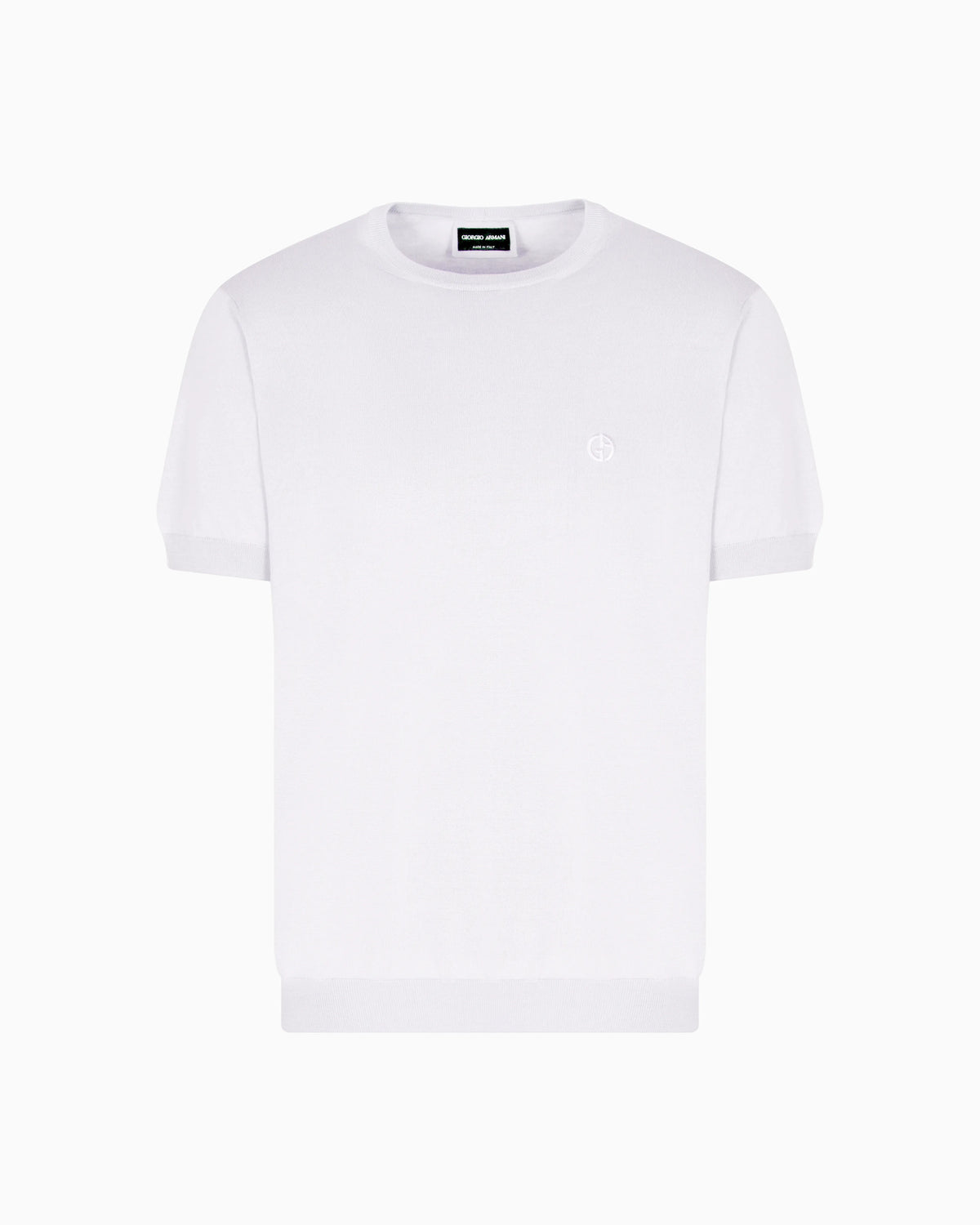Short-sleeved silk-cotton jumper