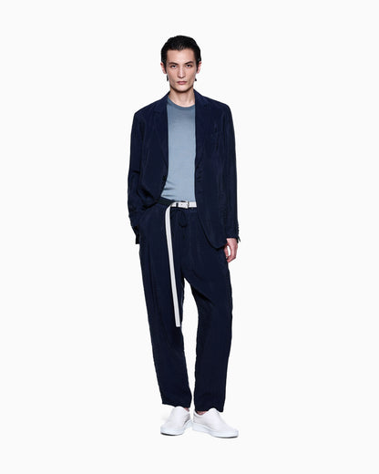 Short-sleeved silk-cotton jumper