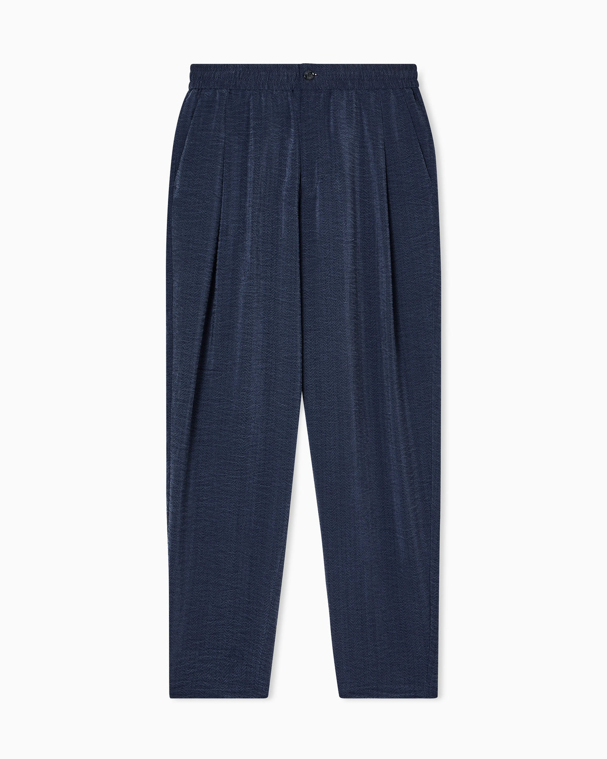 Woven trousers in cupro jacquard with drawstring