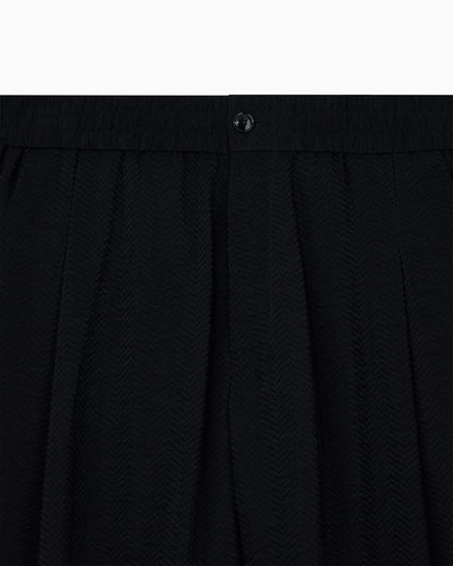 Trousers regular fit in micro jacquard chevron cupro