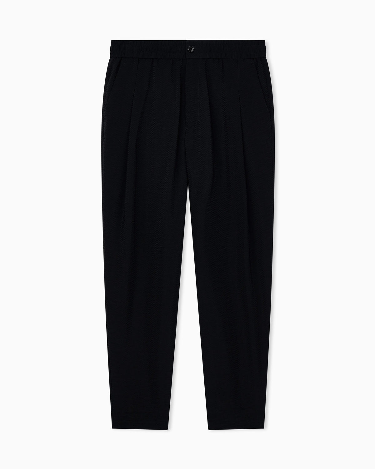 Trousers regular fit in micro jacquard chevron cupro