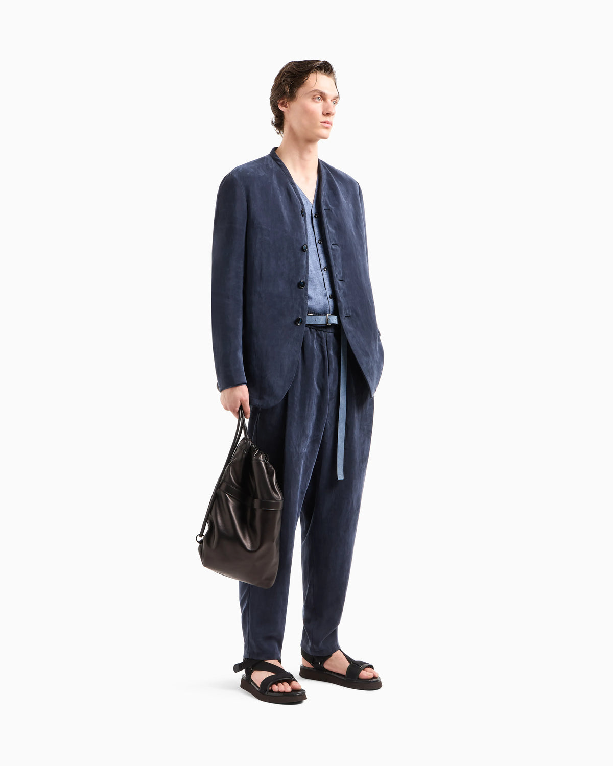 Shirt in printed silk twill