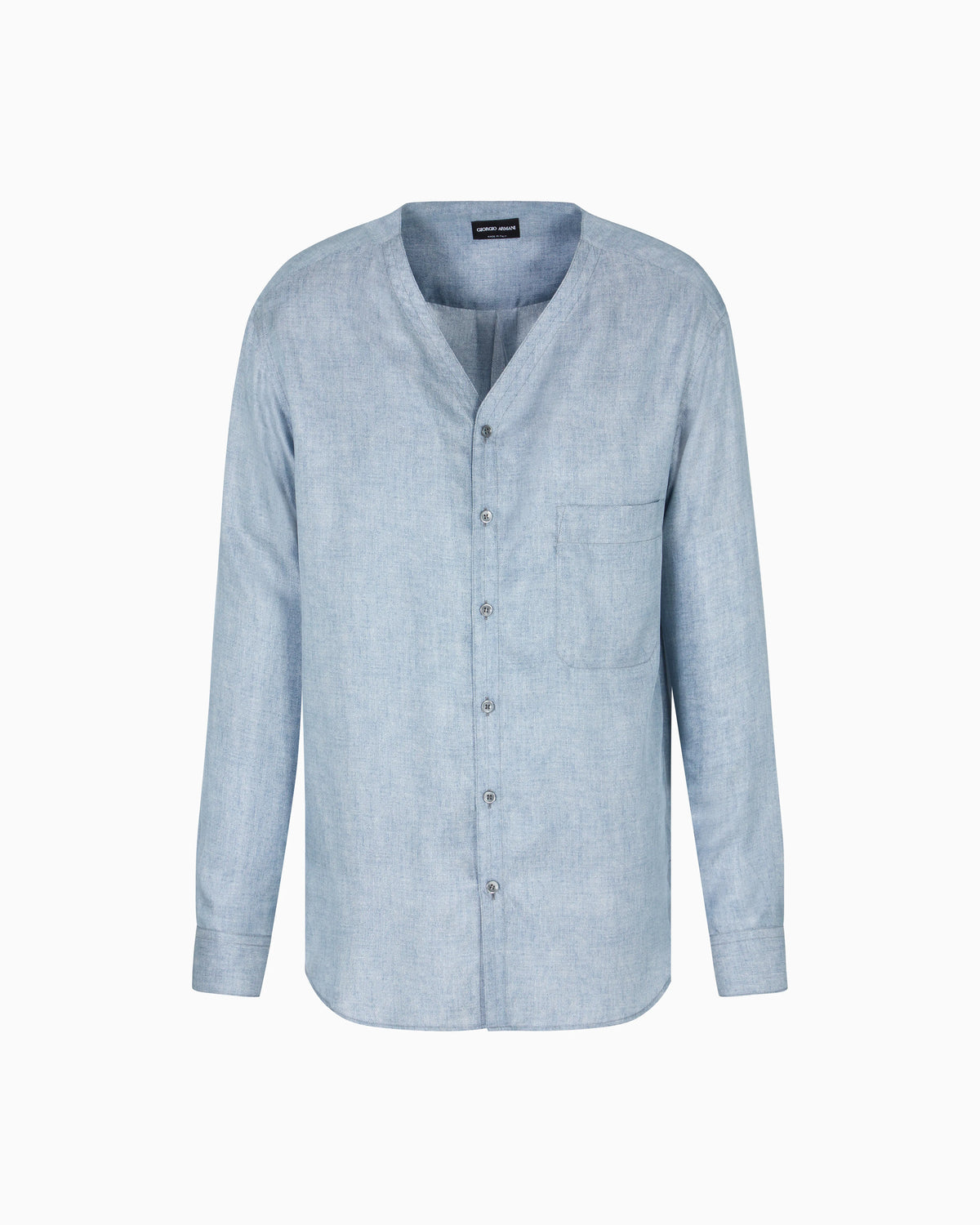 Shirt in printed silk twill
