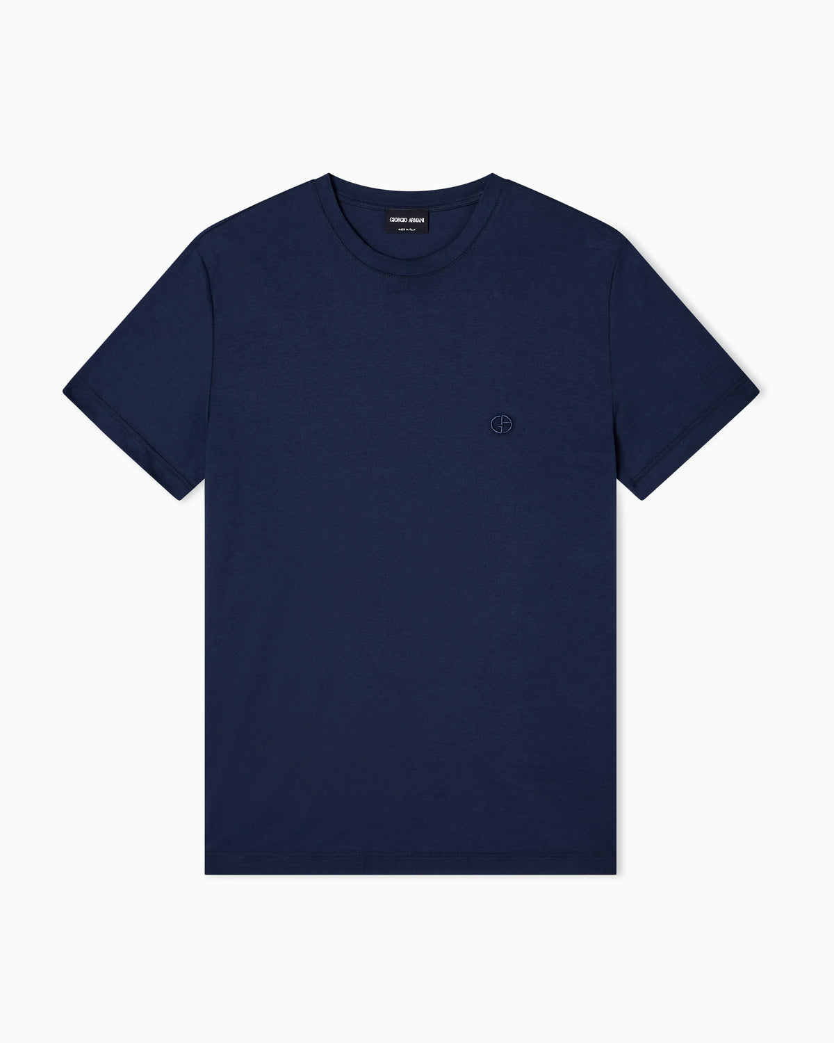 Cotton crew neck t-shirt with embroidered logo