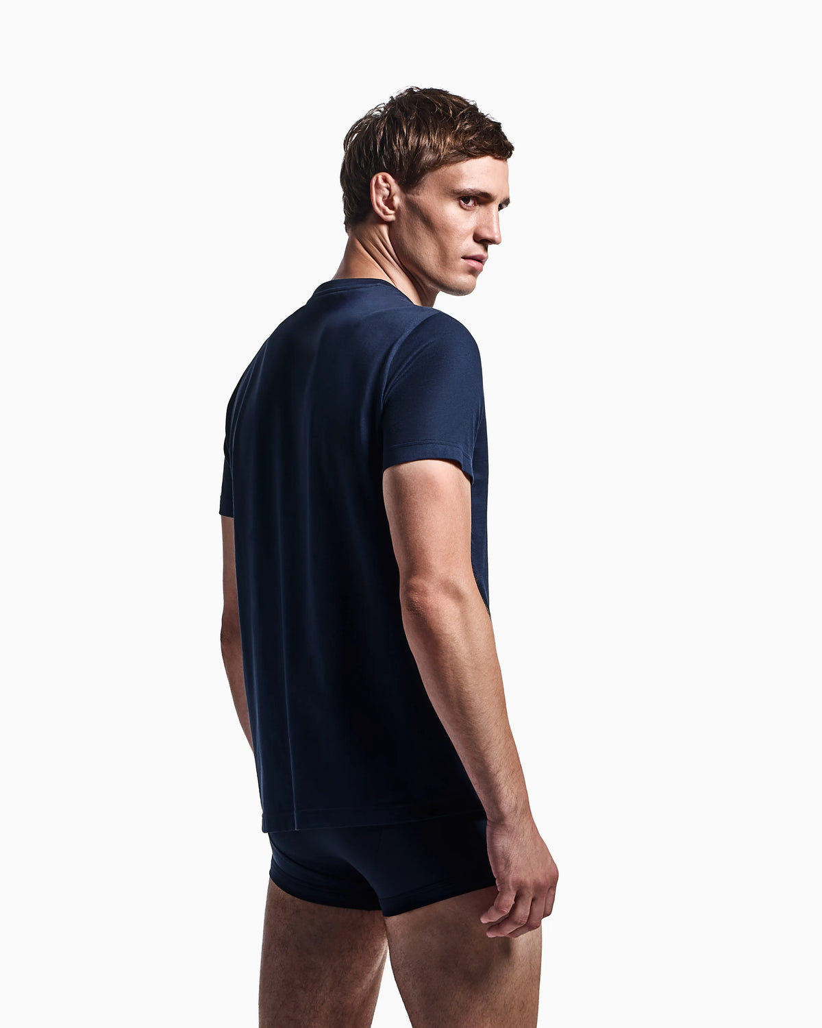Cotton crew neck t-shirt with embroidered logo